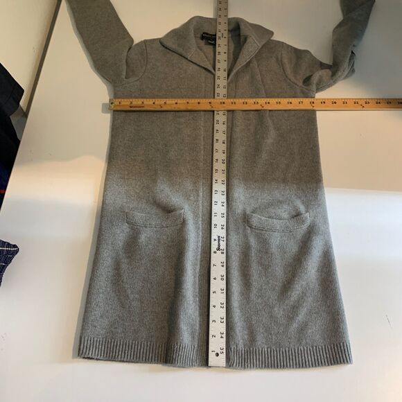 Ralph Lauren Cardigan Womens S Small Gray Cashmere Oversized Longline Open Front - Picture 10 of 12